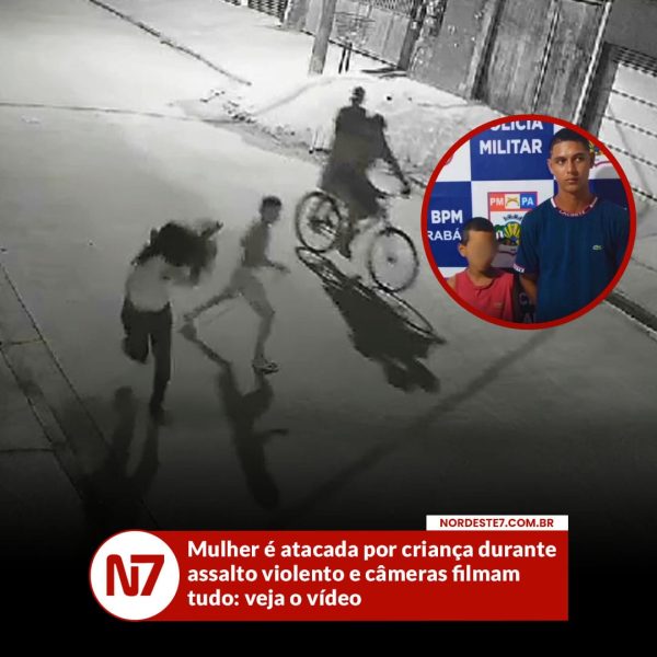 Mulher é atacada por criança durante assalto violento e câmeras filmam tudo: veja o vídeo — Brasil. Imagens chocan