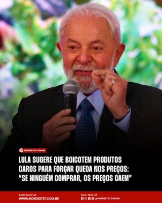 Lula sugere que boicotem produtos caros para forçar queda nos preços: “Se ninguém comprar, os preços caem” — P