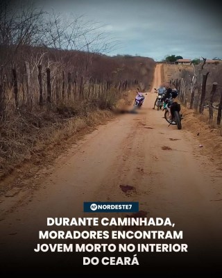 Durante caminhada, moradores encontram jovem morto no interior do Ceará — Região. Motocicleta da vítima foi encontr