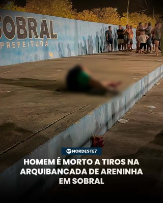 Homem é morto a tiros na arquibancada de Areninha em Sobral — Região. Crime aconteceu na Areninha da Margem Esquerda
