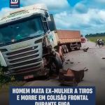 Homem mata ex-mulher a tiros e morre em colisão frontal durante fuga — Brasil. Crime ocorreu em posto de combustívei