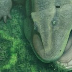 Fóssil de espécie pré-histórica de 280 milhões de anos descoberta no Brasil, apresentando detalhes preservados em rocha sedimentar.