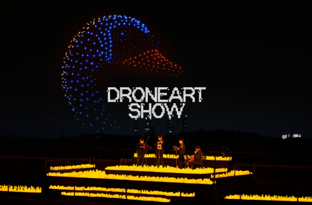 DroneArt Show levou drones, música clássica e mais de 5 mil velas a Porto Alegre